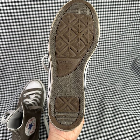 Converse All-Stars Grey Green Women's 8 Sneaker Shoes Hi-Top Canvas - Picture 5 of 6